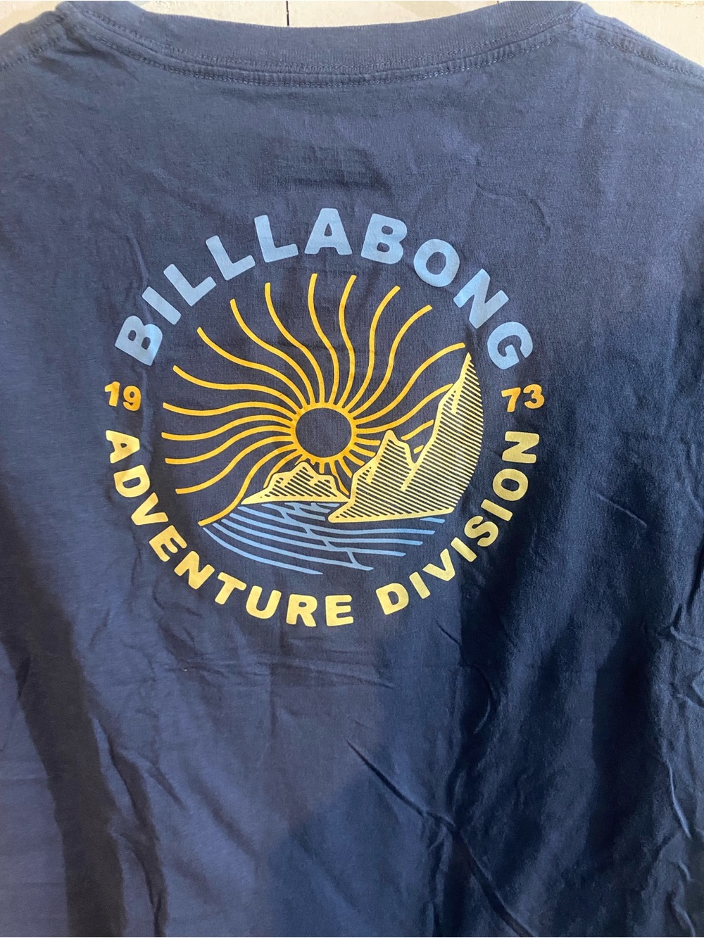 Billabong Navy Tee with Yellow Logo
